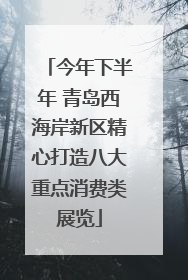 今年下半年 青岛西海岸新区精心打造八大重点消费类展览