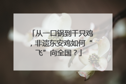 从一口锅到千只鸡，非遗东安鸡如何“飞”向全国？
