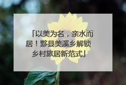以美为名，亲水而居！黟县美溪乡解锁乡村旅居新范式