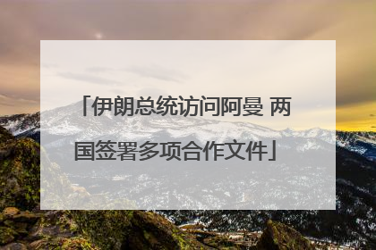 伊朗总统访问阿曼 两国签署多项合作文件