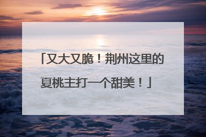 又大又脆！荆州这里的夏桃主打一个甜美！