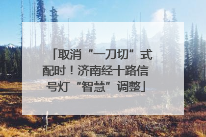 取消“一刀切”式配时！济南经十路信号灯“智慧”调整