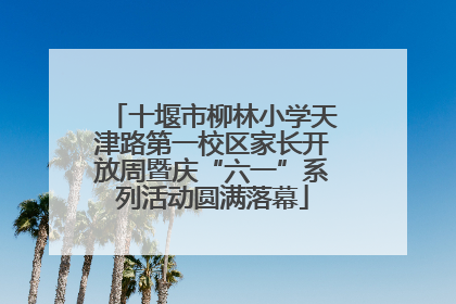 十堰市柳林小学天津路第一校区家长开放周暨庆“六一”系列活动圆满落幕
