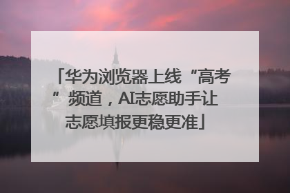 华为浏览器上线“高考”频道，AI志愿助手让志愿填报更稳更准