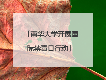 南华大学开展国际禁毒日行动
