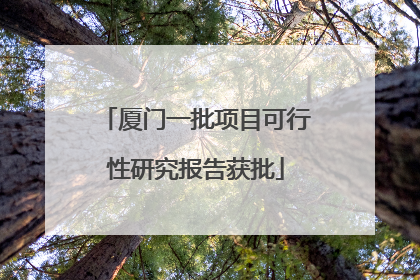 厦门一批项目可行性研究报告获批