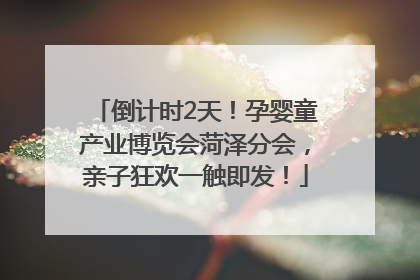 倒计时2天！孕婴童产业博览会菏泽分会，亲子狂欢一触即发！