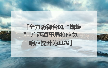 全力防御台风“蝴蝶” 广西海事局将应急响应提升为Ⅲ级