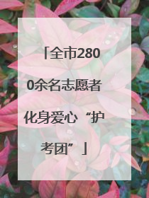 全市2800余名志愿者化身爱心“护考团”