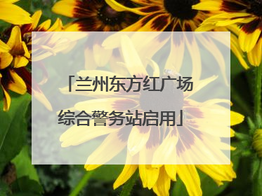 兰州东方红广场综合警务站启用