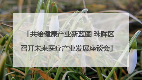 共绘健康产业新蓝图 珠晖区召开未来医疗产业发展座谈会