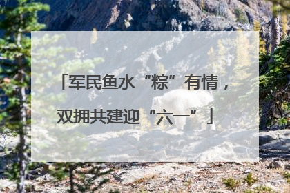 军民鱼水“粽”有情，双拥共建迎“六一”