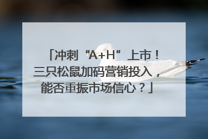 冲刺“A+H”上市！三只松鼠加码营销投入，能否重振市场信心？
