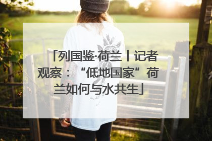 列国鉴·荷兰丨记者观察：“低地国家”荷兰如何与水共生