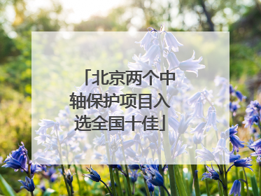 北京两个中轴保护项目入选全国十佳