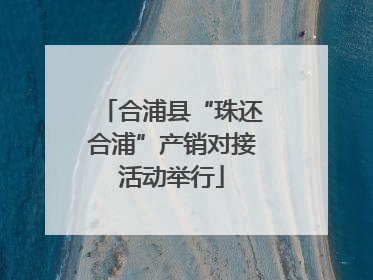 合浦县“珠还合浦”产销对接活动举行