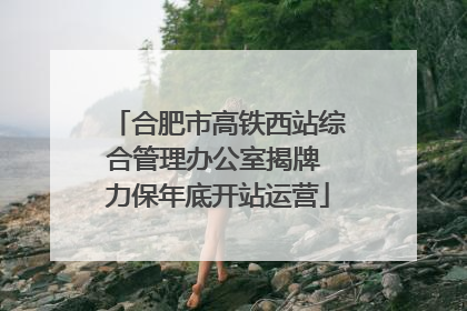 合肥市高铁西站综合管理办公室揭牌 力保年底开站运营