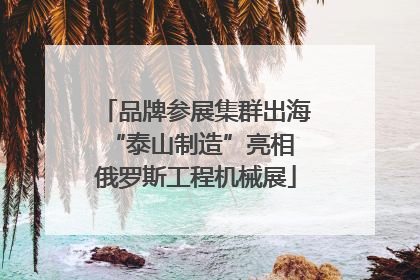 品牌参展集群出海 “泰山制造”亮相俄罗斯工程机械展