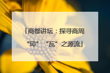 商都讲坛：探寻商周“璋”“瓦”之源流
