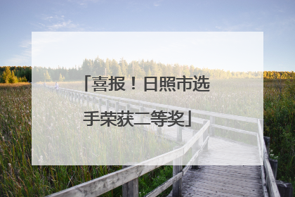 喜报！日照市选手荣获二等奖