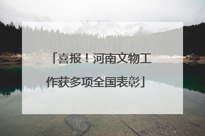 喜报！河南文物工作获多项全国表彰