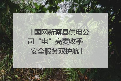 国网新蔡县供电公司“电”亮麦收季 安全服务双护航