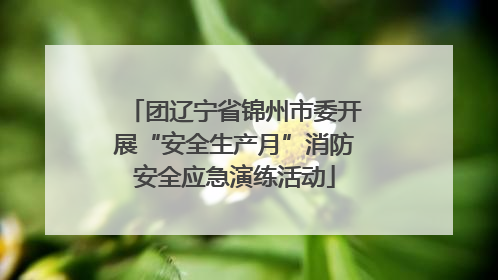 团辽宁省锦州市委开展“安全生产月”消防安全应急演练活动