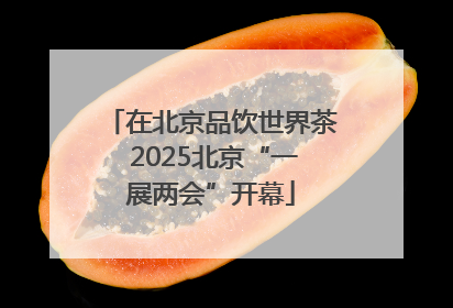 在北京品饮世界茶 2025北京“一展两会”开幕