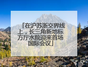 在沪苏浙交界线上，长三角新地标方厅水院迎来首场国际会议