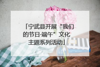 宁武县开展“我们的节日·端午”文化主题系列活动