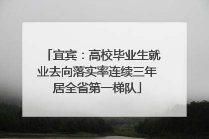 宜宾：高校毕业生就业去向落实率连续三年居全省第一梯队