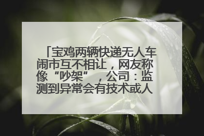 宝鸡两辆快递无人车闹市互不相让，网友称像“吵架”，公司：监测到异常会有技术或人为干预处置