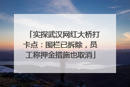 实探武汉网红大桥打卡点：围栏已拆除，员工称押金措施也取消