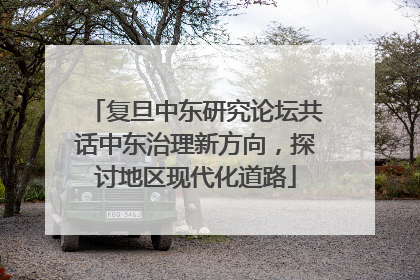 复旦中东研究论坛共话中东治理新方向，探讨地区现代化道路