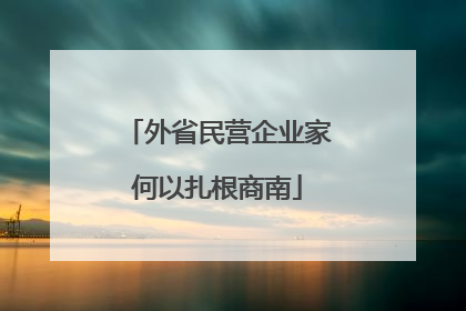 外省民营企业家何以扎根商南