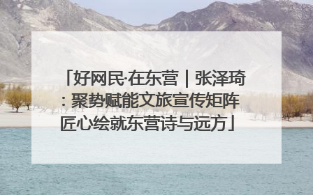 好网民·在东营｜张泽琦：聚势赋能文旅宣传矩阵 匠心绘就东营诗与远方