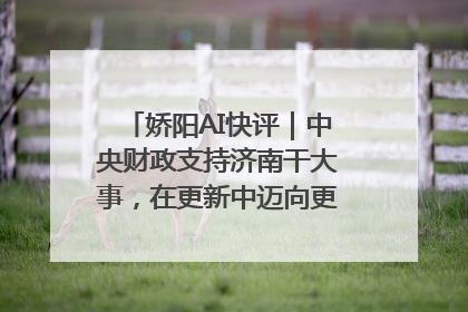 娇阳AI快评｜中央财政支持济南干大事，在更新中迈向更“新”的未来