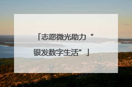 志愿微光助力“银发数字生活”