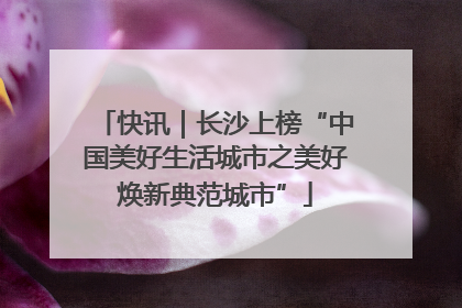 快讯｜长沙上榜“中国美好生活城市之美好焕新典范城市”