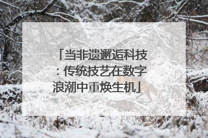当非遗邂逅科技：传统技艺在数字浪潮中重焕生机