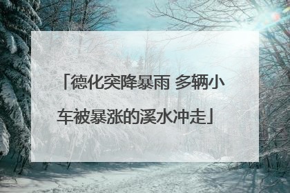 德化突降暴雨 多辆小车被暴涨的溪水冲走