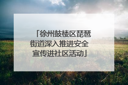 徐州鼓楼区琵琶街道深入推进安全宣传进社区活动