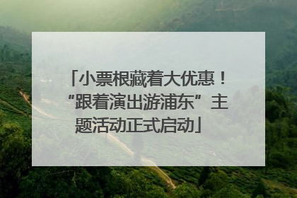小票根藏着大优惠！“跟着演出游浦东”主题活动正式启动