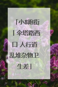 小8跑街丨伞塔路西口 人行道乱堆杂物卫生差