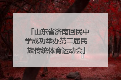 山东省济南回民中学成功举办第二届民族传统体育运动会