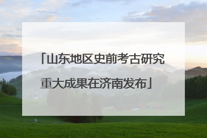 山东地区史前考古研究重大成果在济南发布