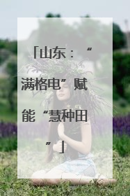 山东：“满格电”赋能“慧种田”