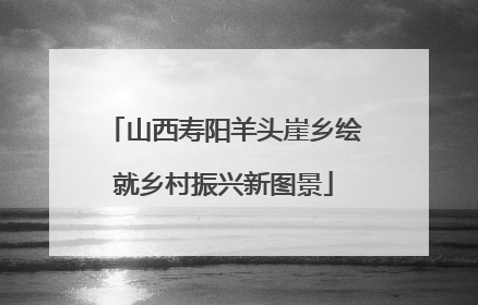 山西寿阳羊头崖乡绘就乡村振兴新图景