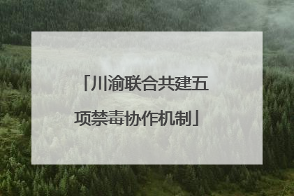 川渝联合共建五项禁毒协作机制