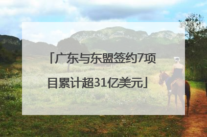 广东与东盟签约7项目累计超31亿美元